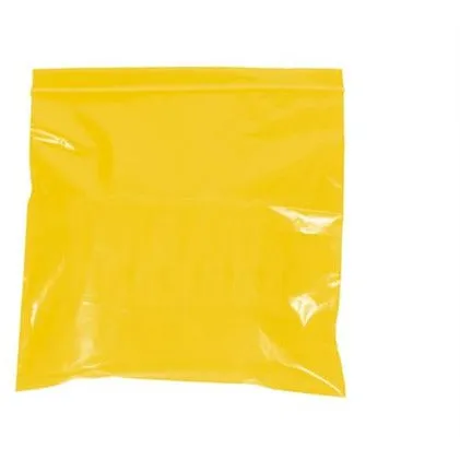 12" x 15" - 2 mil Yellow Reclosable Poly Bags