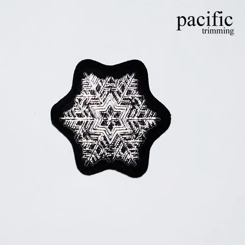 2 1/8" Snowflake Patch Sew On : PA190088