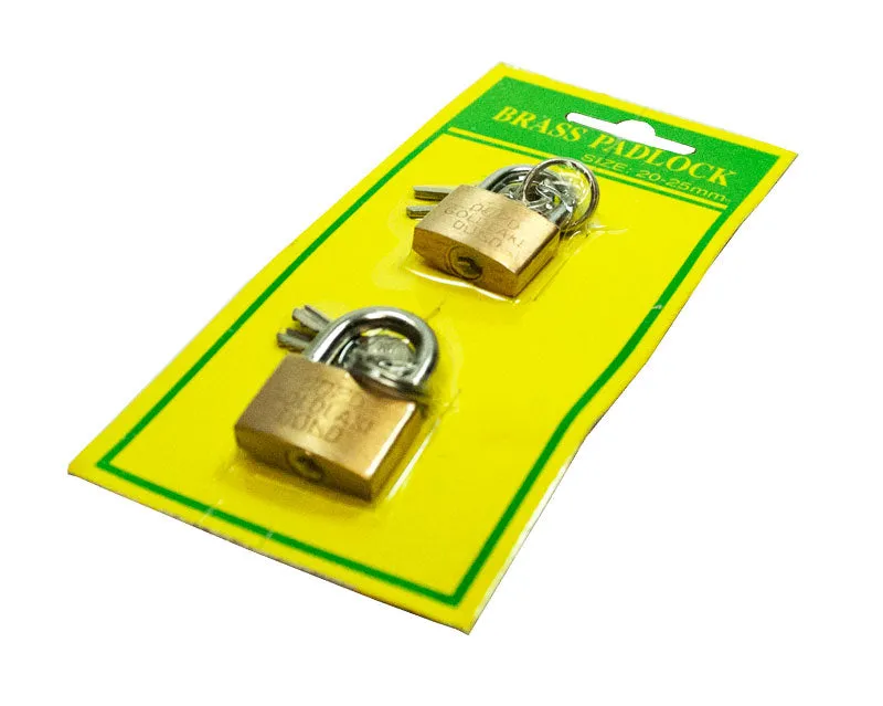 2 PC Mini Brass Padlocks Wholesale