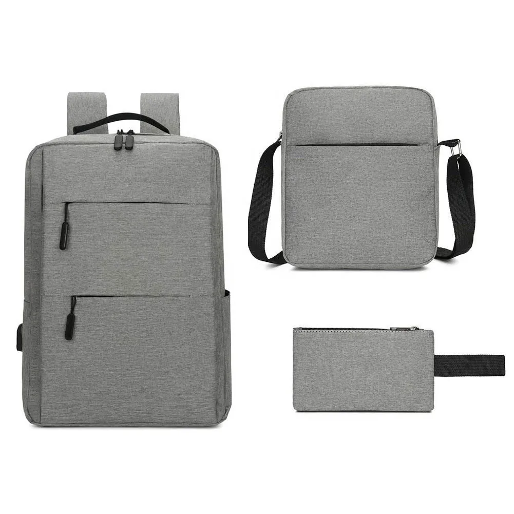 3-Piece Computer Bag Business Men's and Women's Backpacks