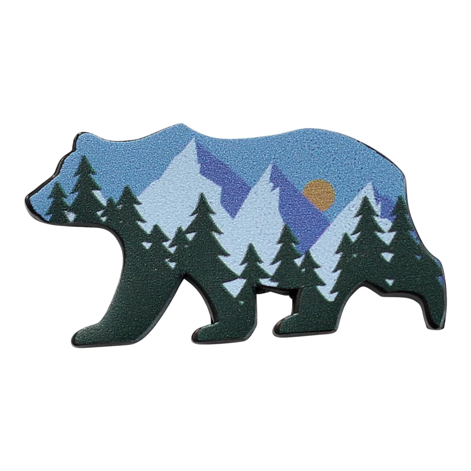 Bear Mountain Sunset Hicking Outdoors Gift Enamel Lapel Pin