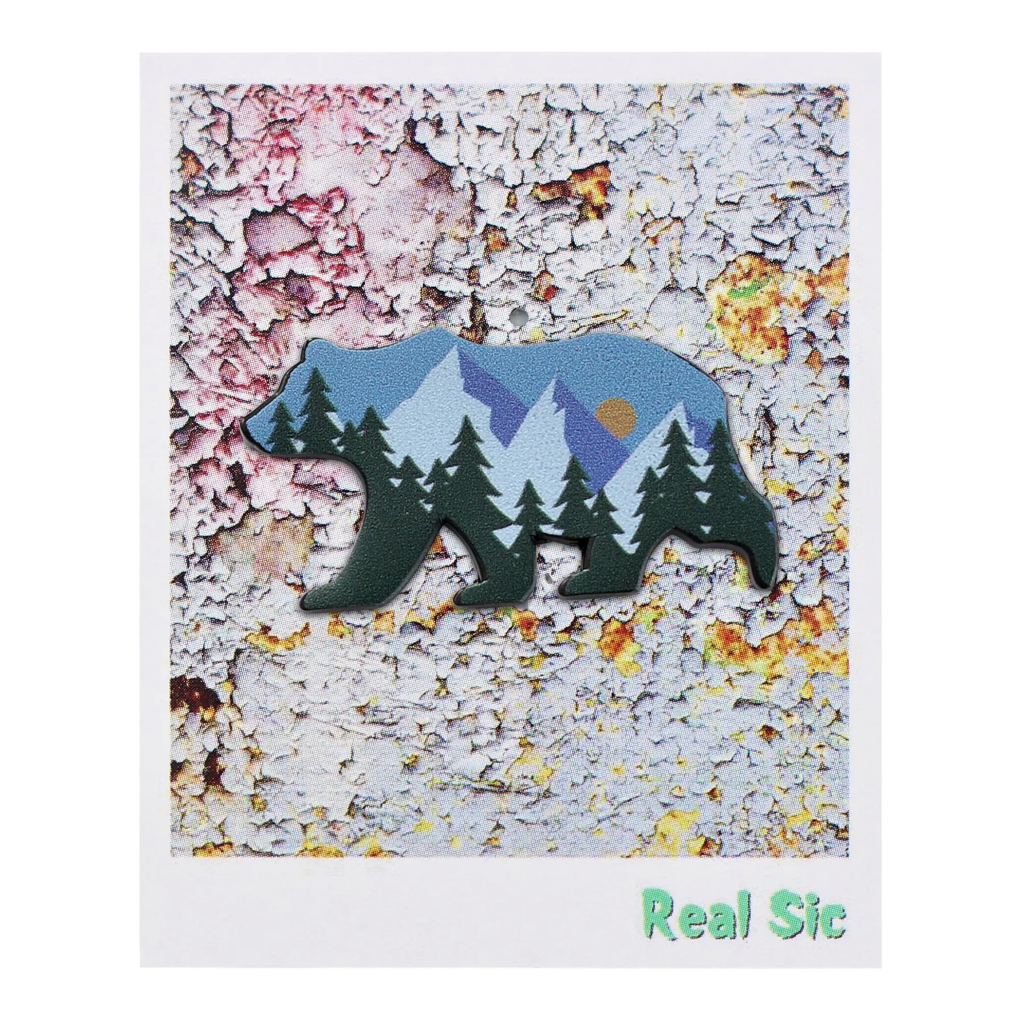 Bear Mountain Sunset Hicking Outdoors Gift Enamel Lapel Pin