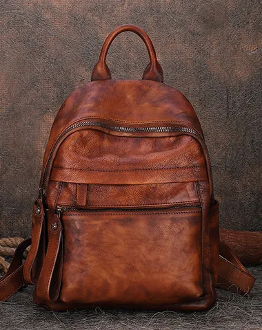 Best Vintage Leather Rucksack Womens Vintage School Backpacks Leather Backpack Purse