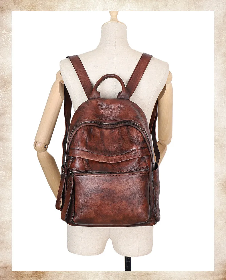 Best Vintage Leather Rucksack Womens Vintage School Backpacks Leather Backpack Purse