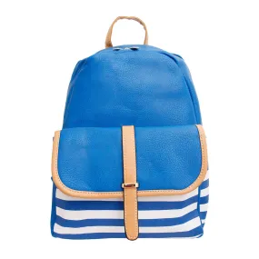 Blue and White Stripe Backpack