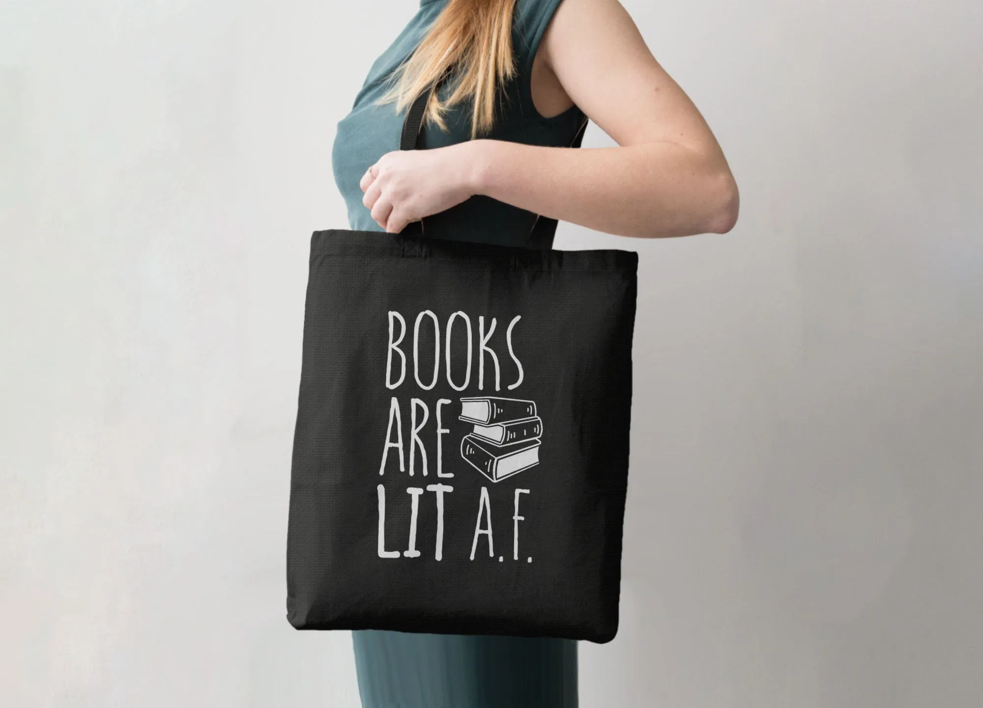 Books Are Lit AF Tote Bag