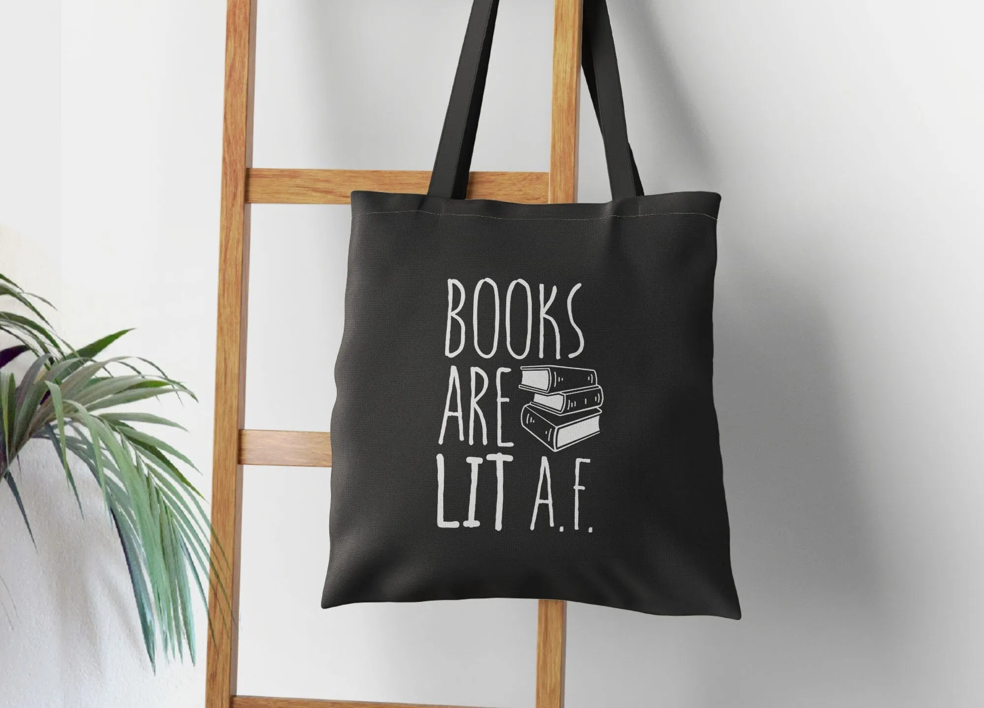 Books Are Lit AF Tote Bag