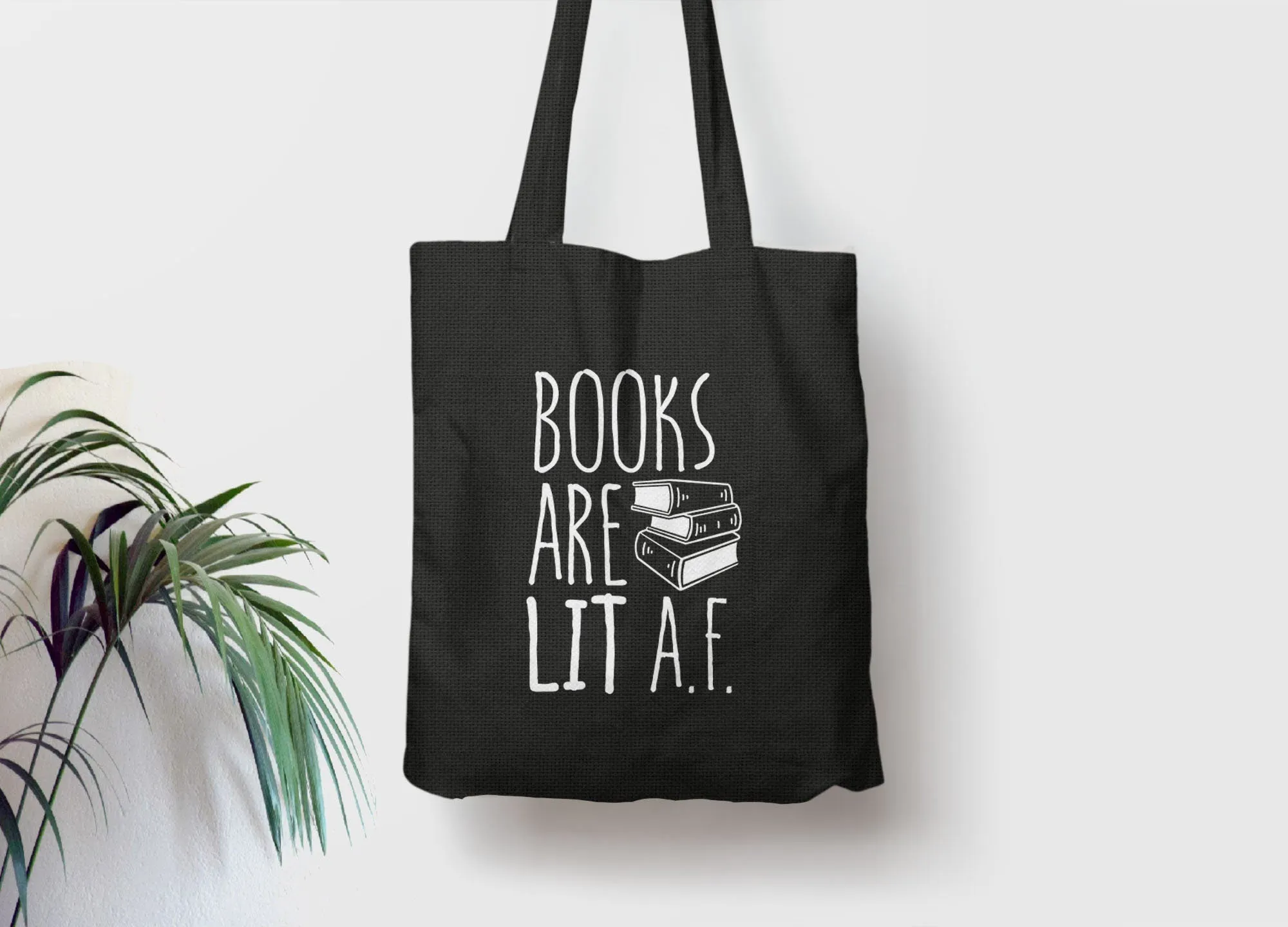 Books Are Lit AF Tote Bag