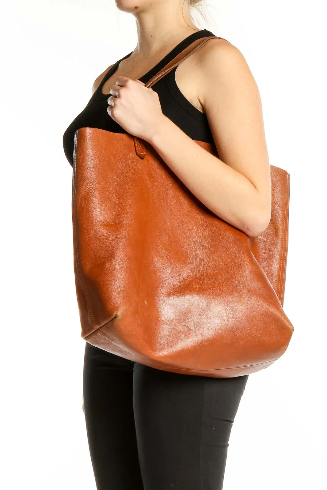 Brown Leather Tote Bag