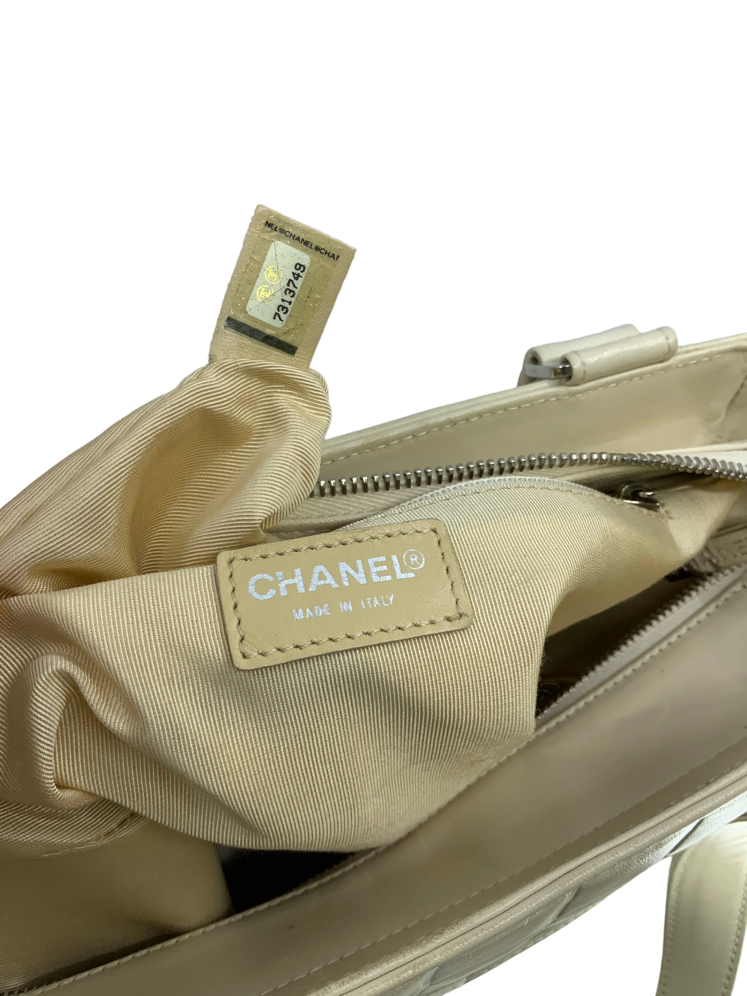 CHANEL Small Chocolate Bar Square Stitch Tote Bag