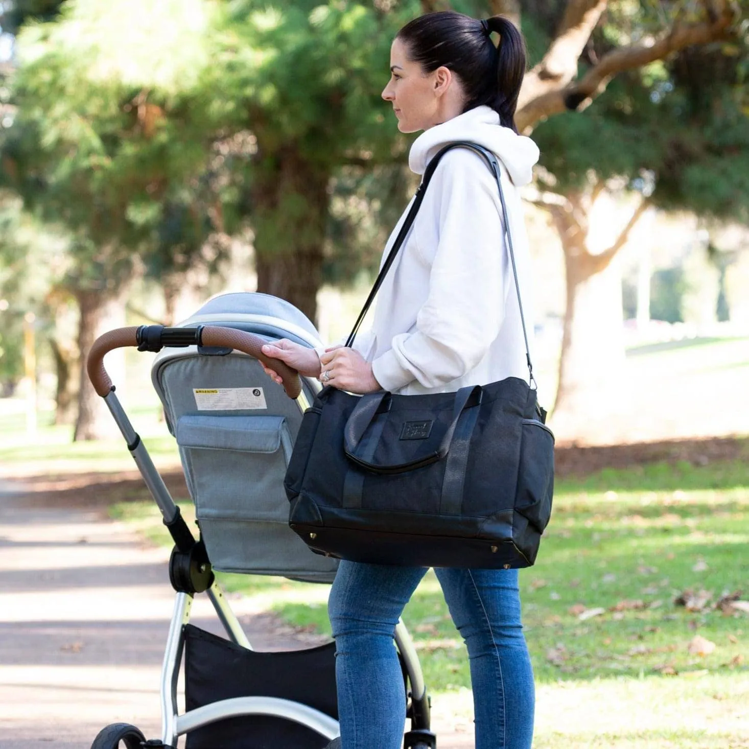 Charlie Nappy Tote | Black