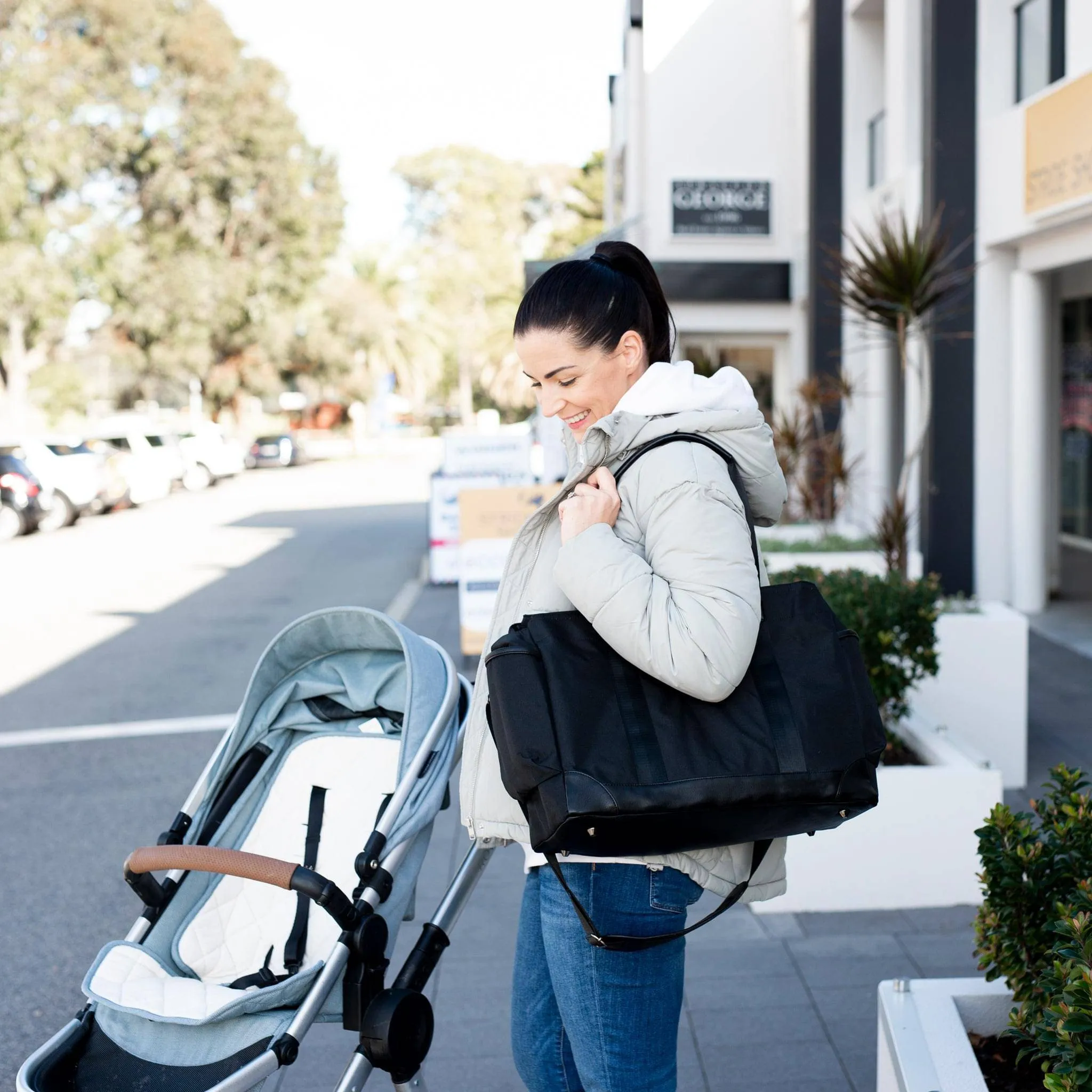 Charlie Nappy Tote | Black