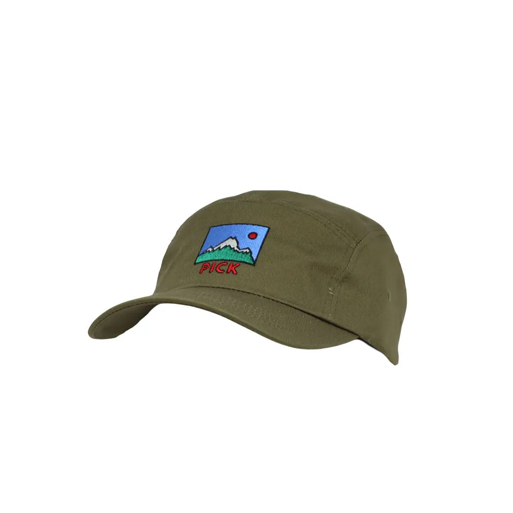 Cotton Camp Cap Lightweight 5 Panel Flat Bill Trail Hat Curved Brim CT21451