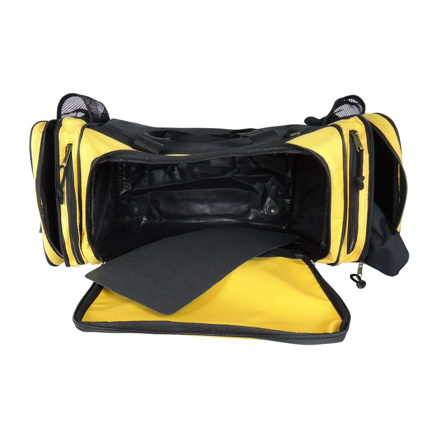 Dalix 20 Inch Sports Duffle Bag with Mesh and Valuables Pockets, Gold