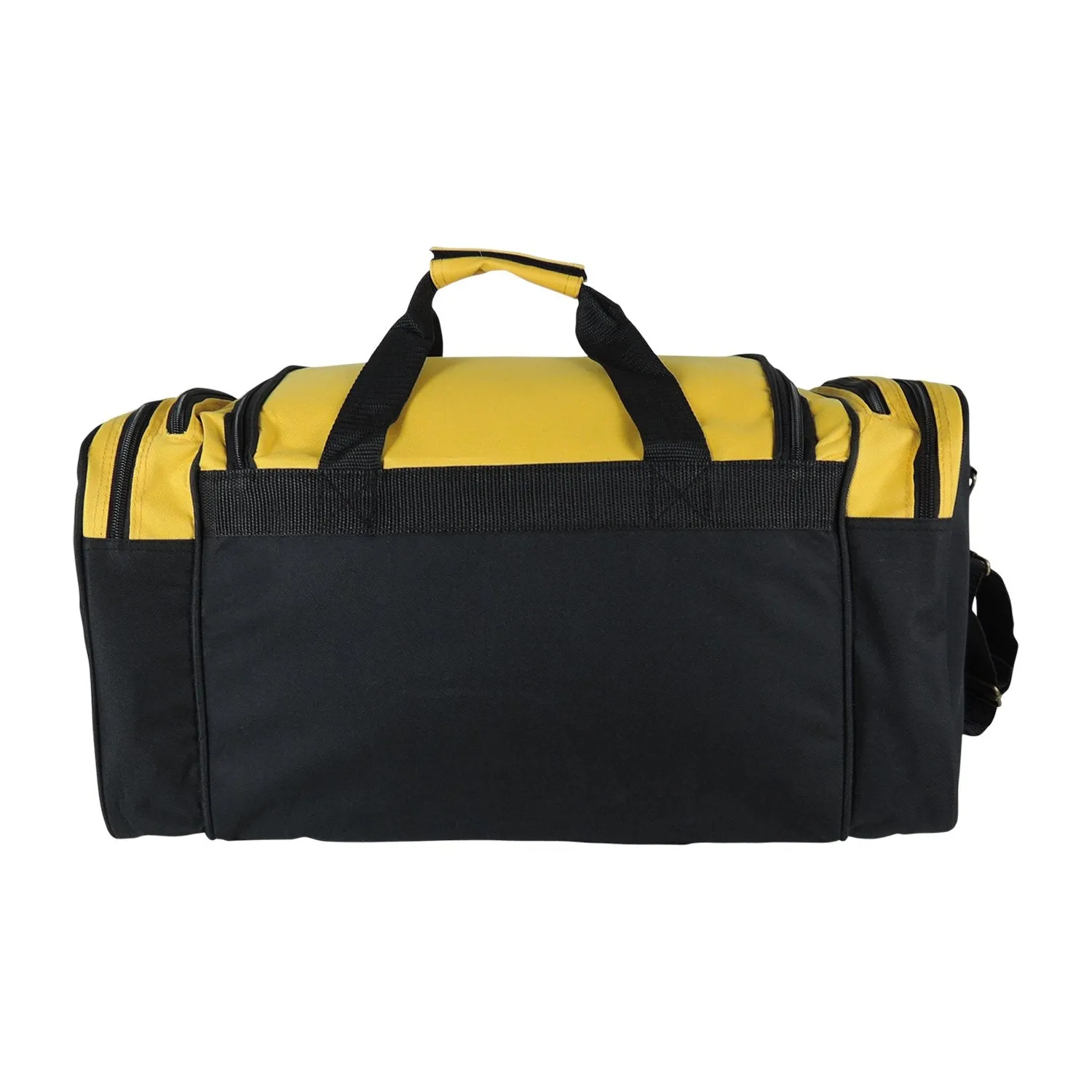 Dalix 20 Inch Sports Duffle Bag with Mesh and Valuables Pockets, Gold