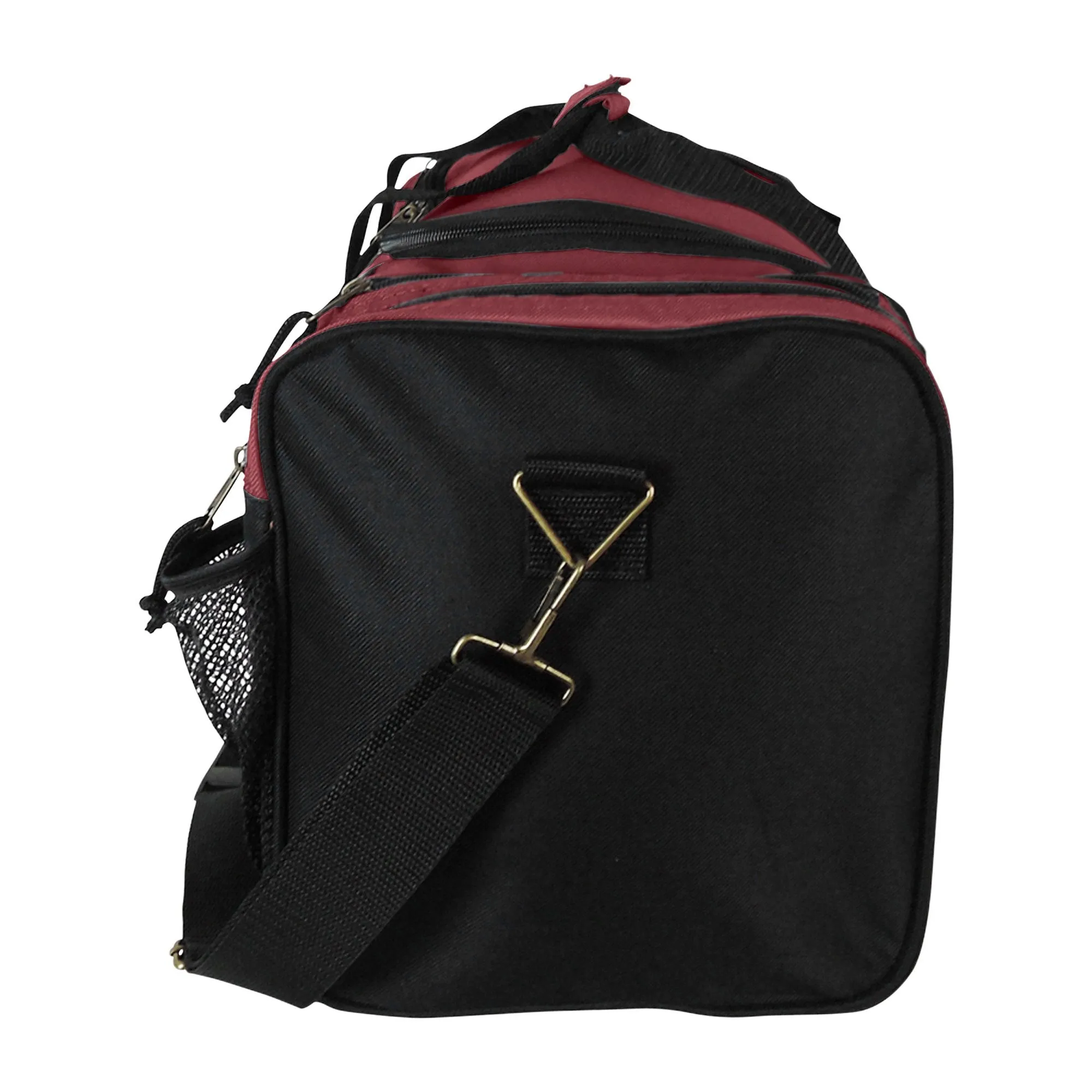 Dalix 20 Inch Sports Duffle Bag with Mesh and Valuables Pockets, Maroon