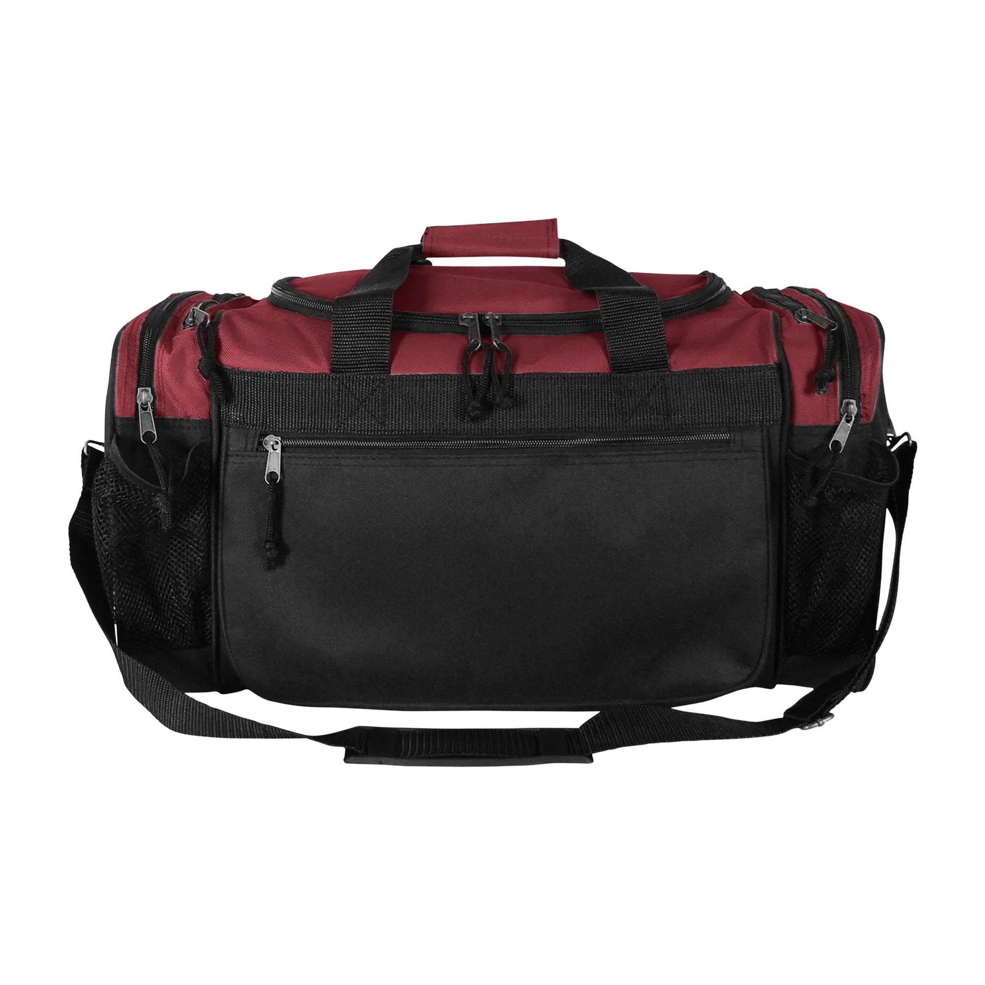 Dalix 20 Inch Sports Duffle Bag with Mesh and Valuables Pockets, Maroon