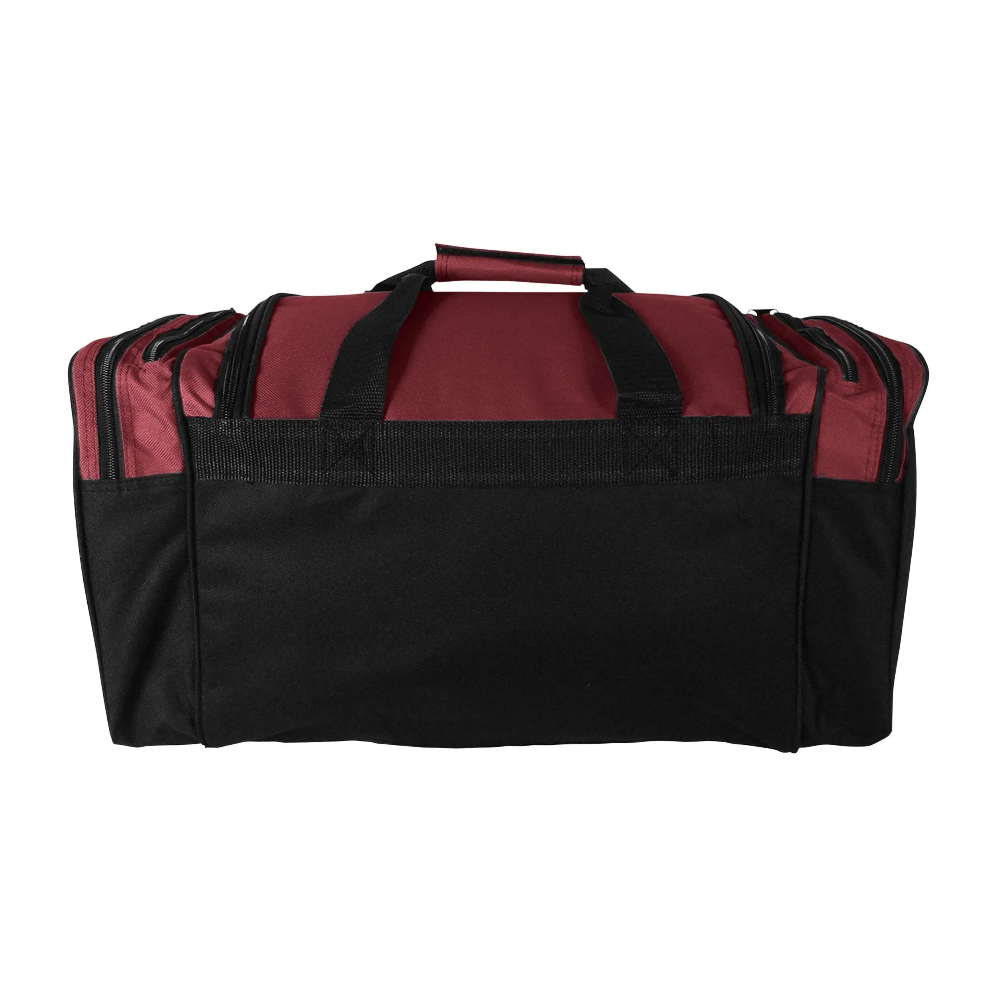 Dalix 20 Inch Sports Duffle Bag with Mesh and Valuables Pockets, Maroon