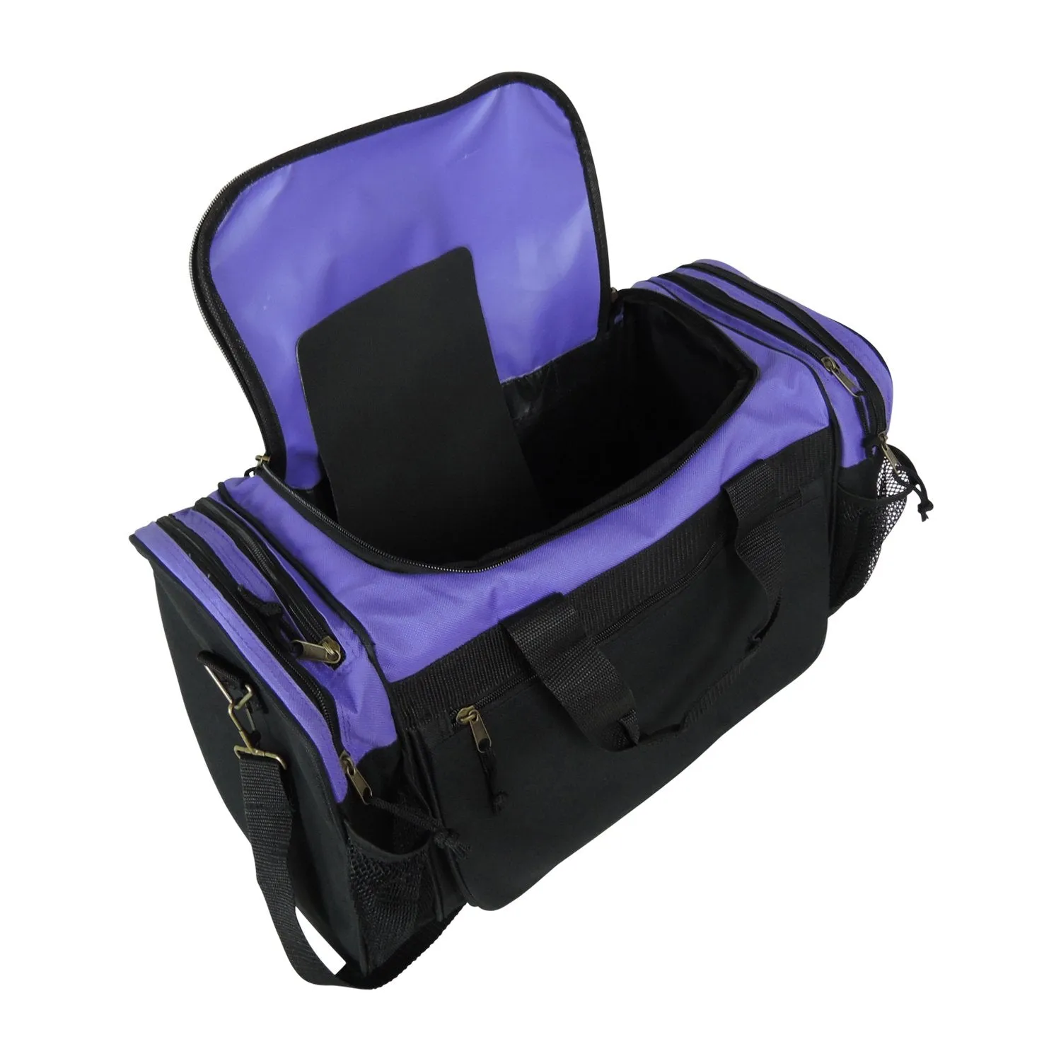 Dalix 20 Inch Sports Duffle Bag with Mesh and Valuables Pockets, Purple