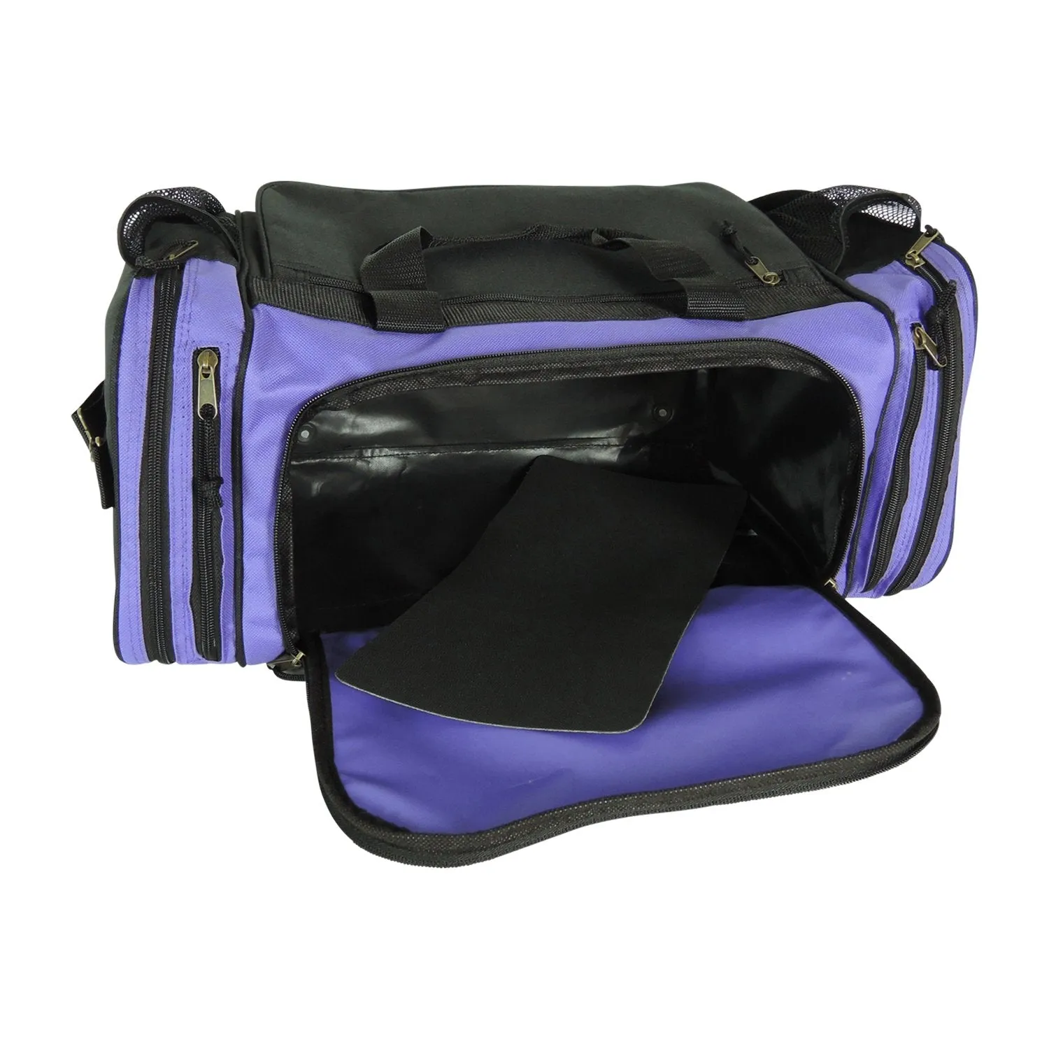 Dalix 20 Inch Sports Duffle Bag with Mesh and Valuables Pockets, Purple