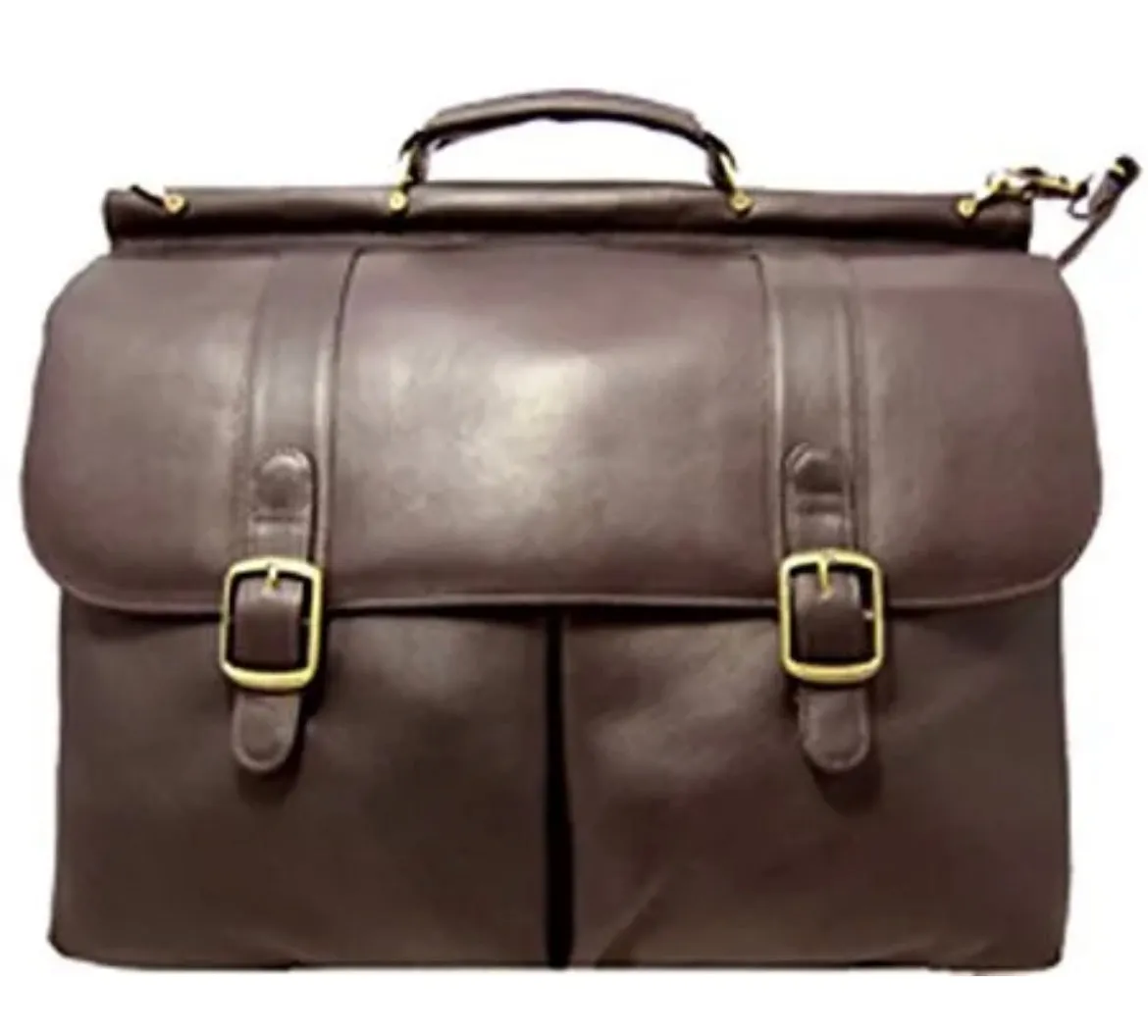 David King Dowel Top Leather Briefcase- $270