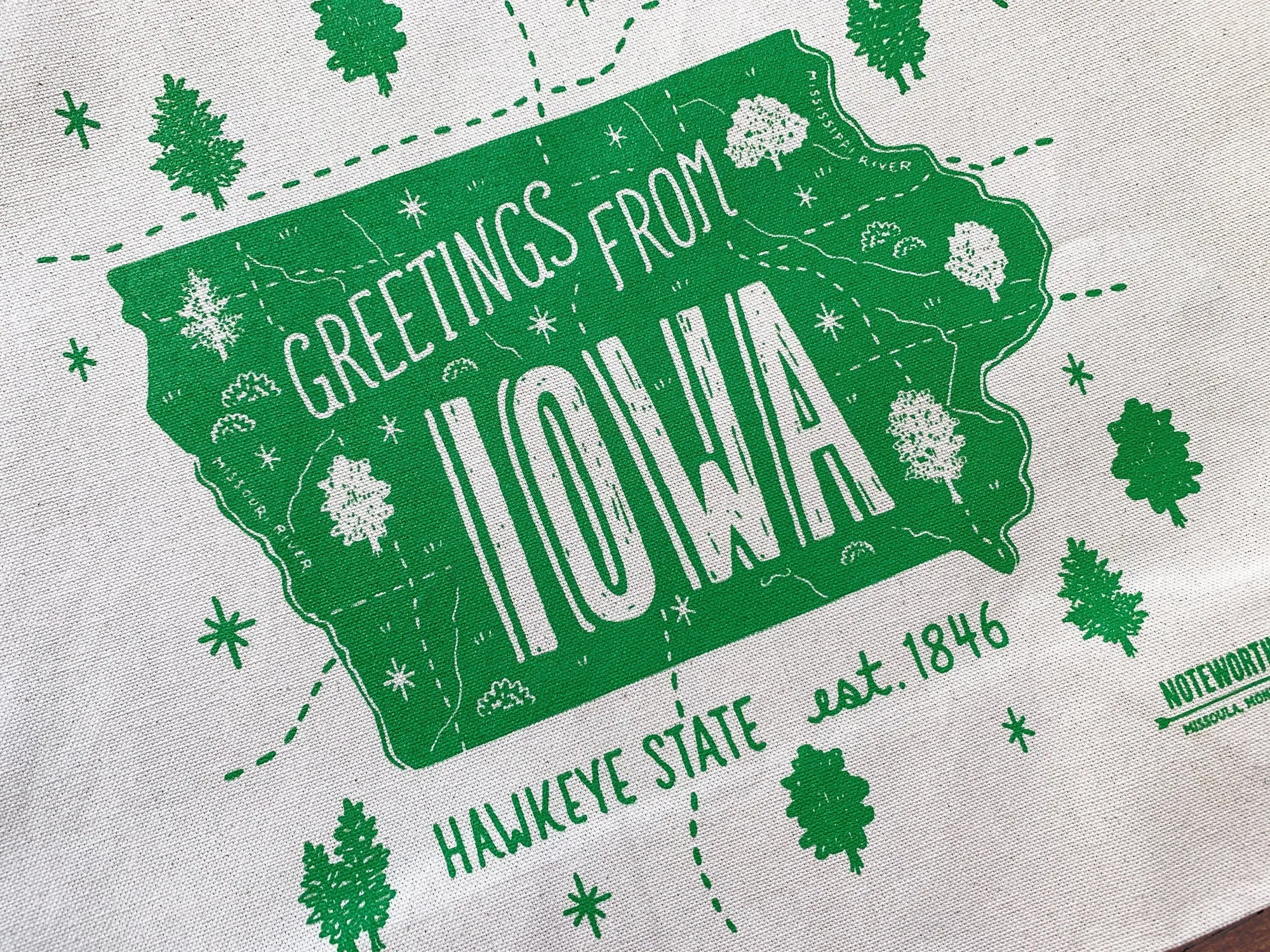 Greetings From Iowa, Tote Bag