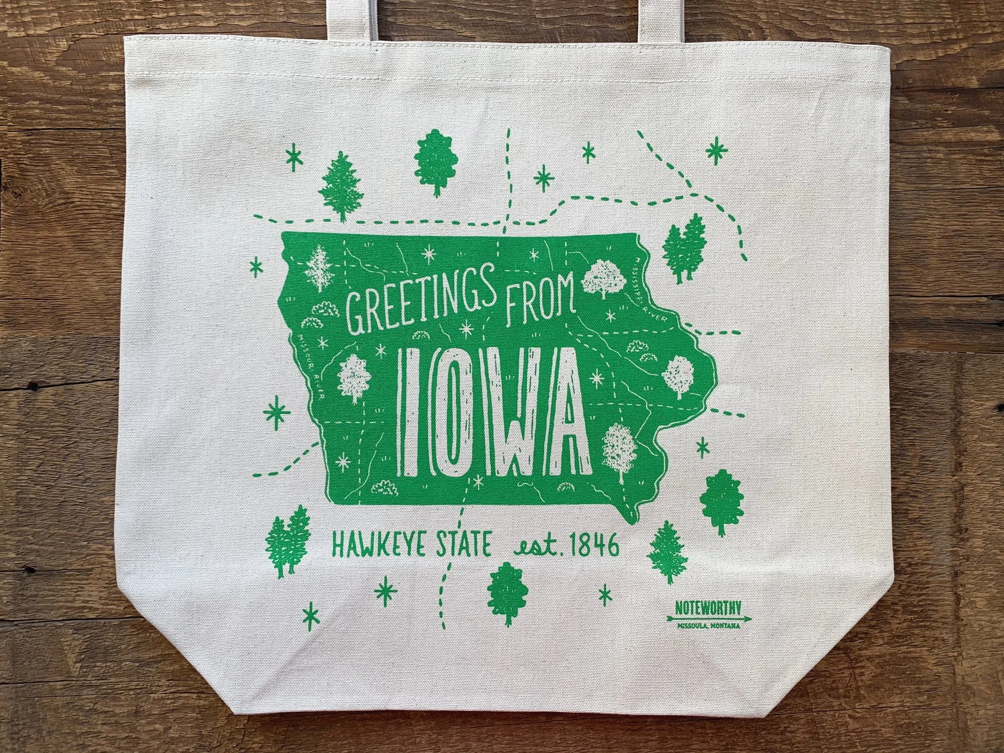 Greetings From Iowa, Tote Bag