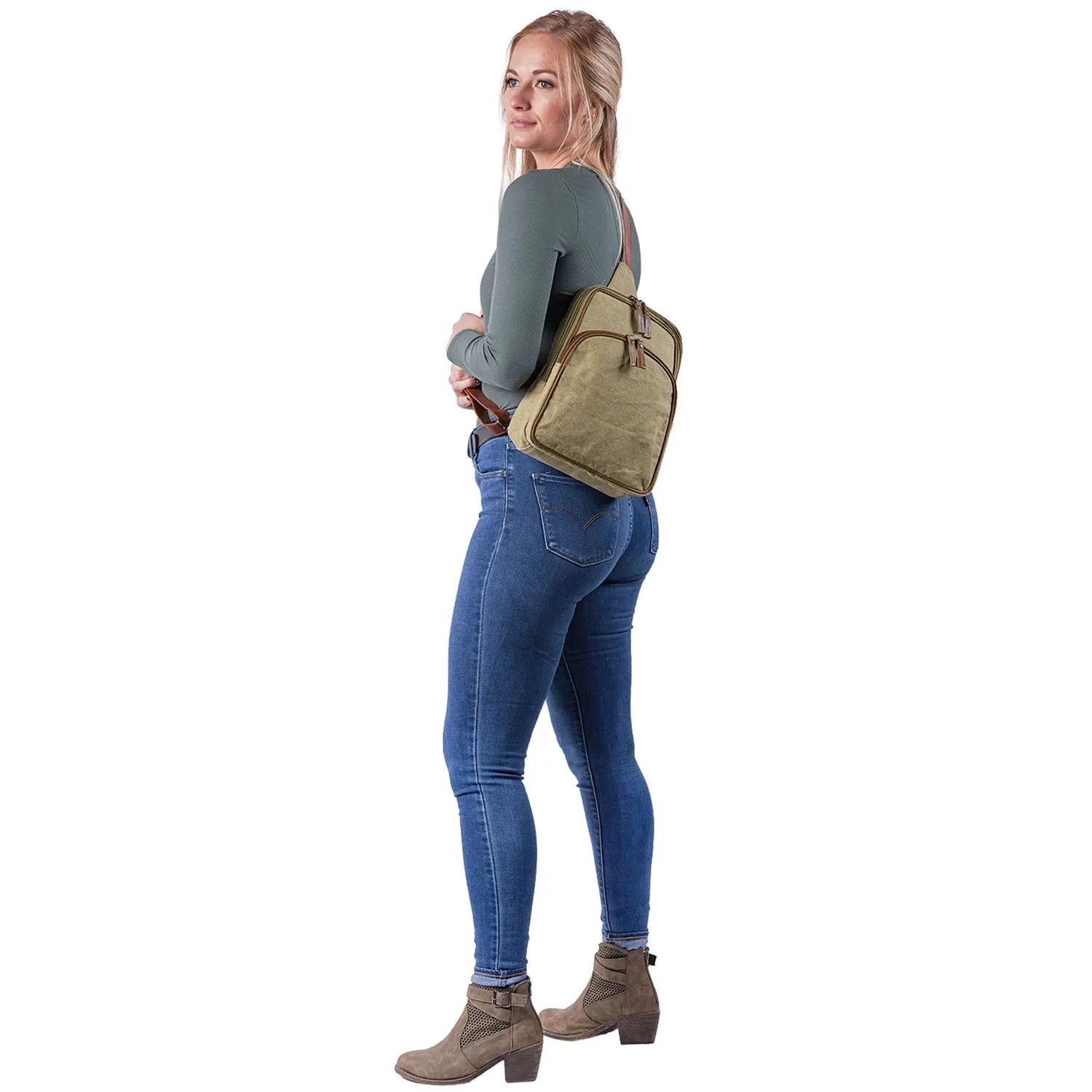 Kennedy Canvas Sling Concealed-Carry Backpack