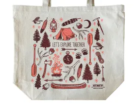 Let's Explore Together, Tote Bag