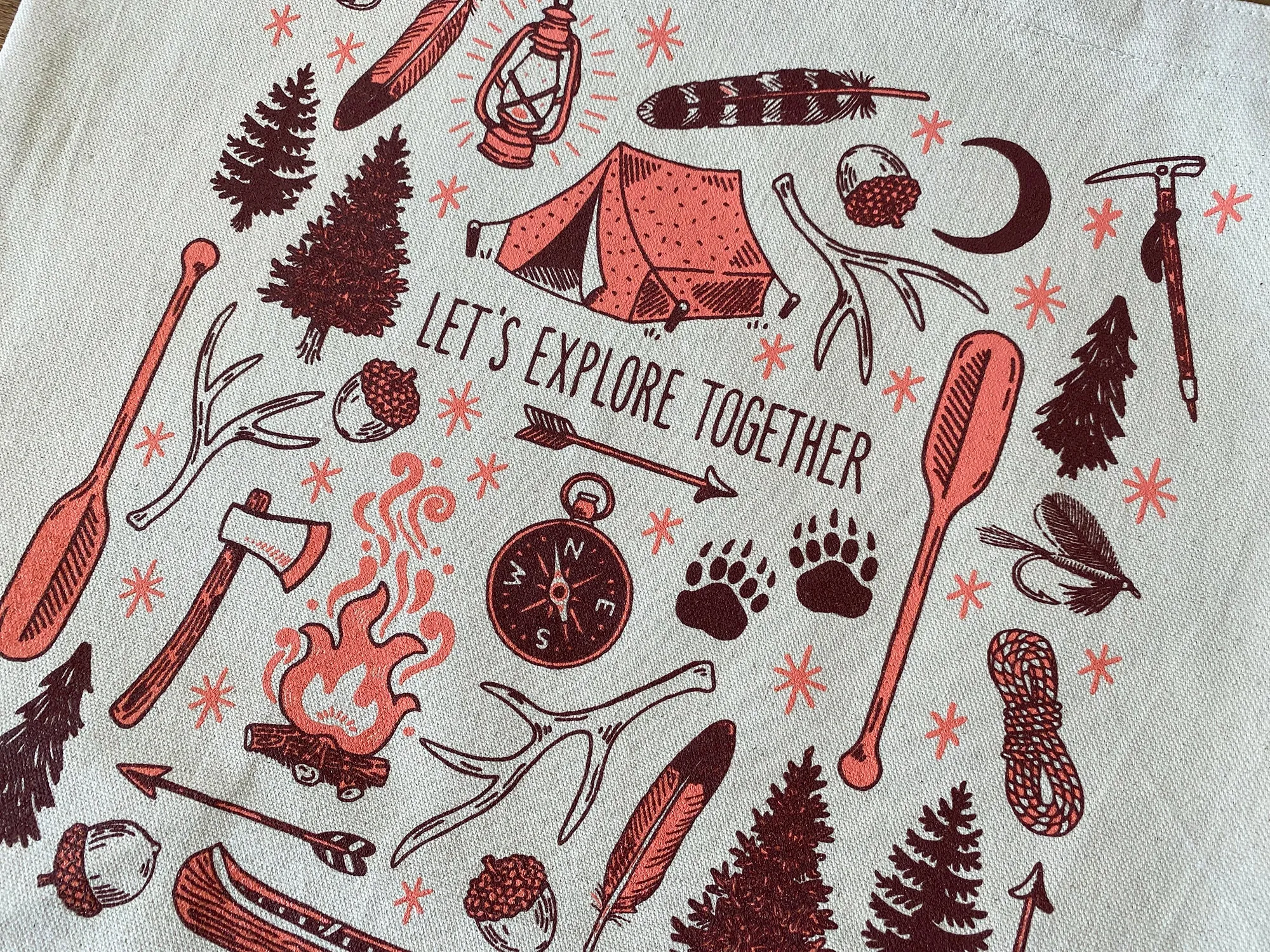 Let's Explore Together, Tote Bag