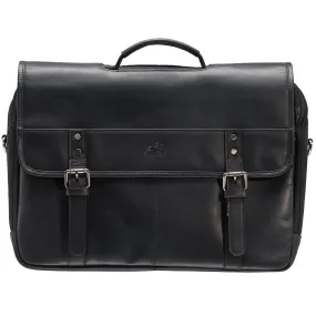 Mancini BUFFALO Double Compartment Briefcase for Laptop and Tablet