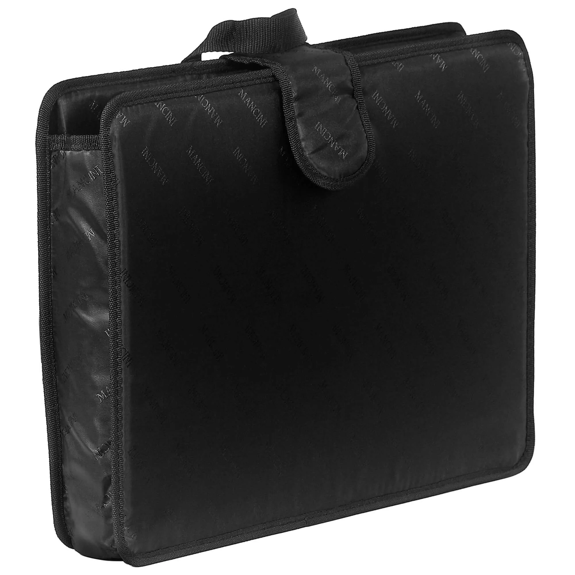 Mancini BUSINESS Collection Deluxe Leather Wheeled Catalog Case