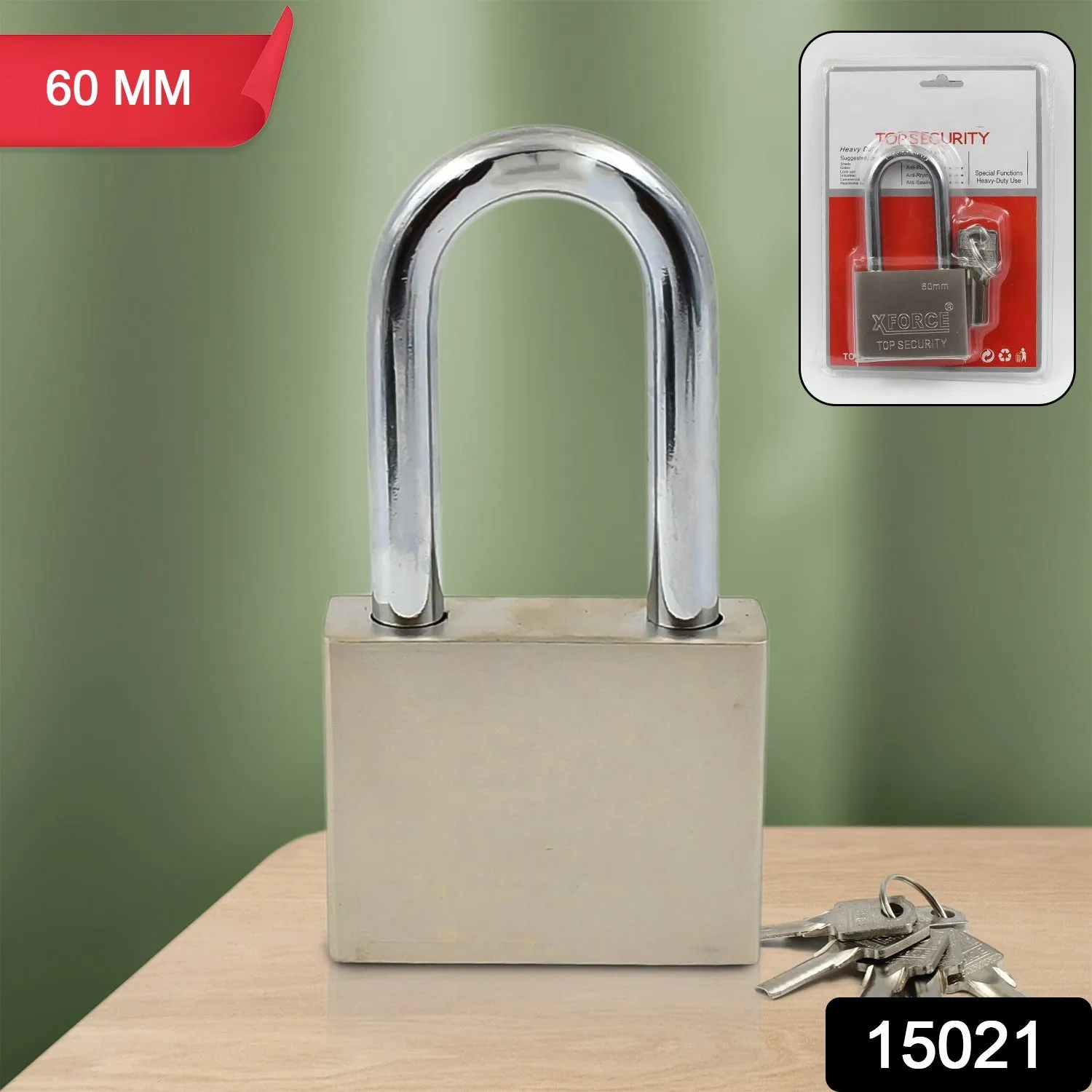 Multipurpose Solid 6 Keys Padlock 60 mm / 1 Pc)