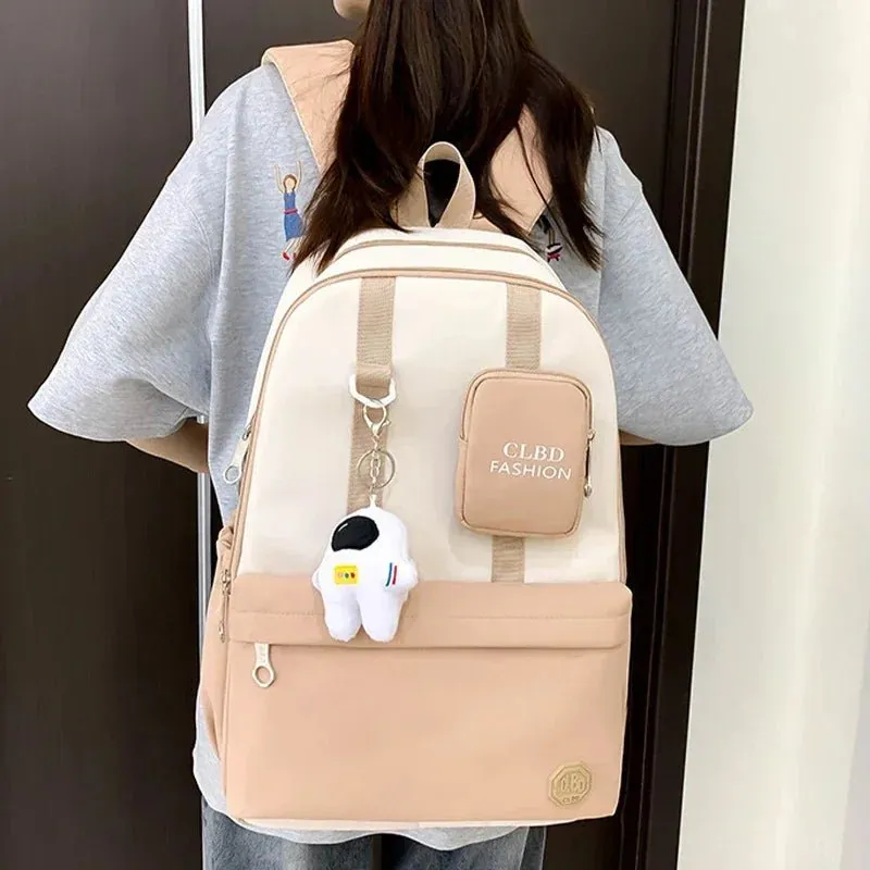 New FashionThree Sets of Shoulder Bags Waterproof Leisure Ladies Backpack Beautiful Printing Schoolbag Travel Bag 2024