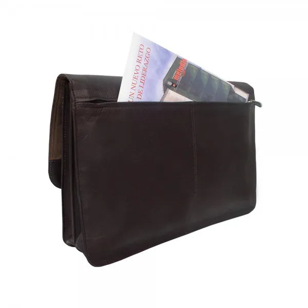 Piel Leather Three Section Flap Portfolio