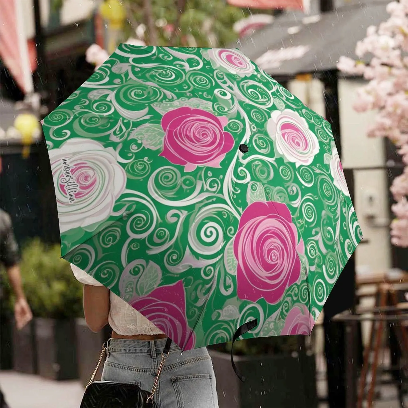 Rosy Green - Lightweight Umbrella