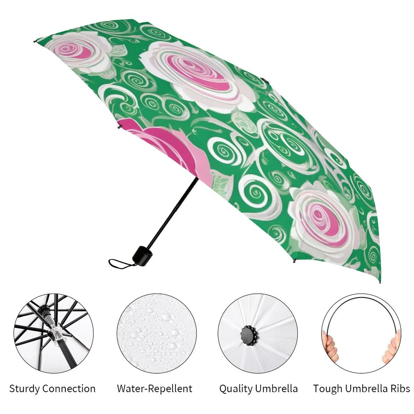 Rosy Green - Lightweight Umbrella