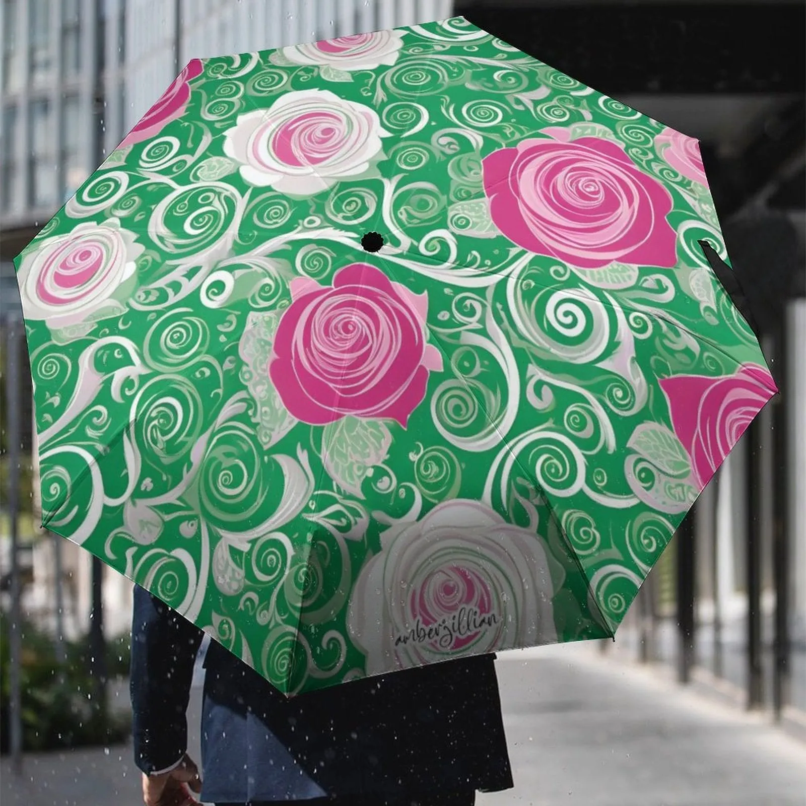 Rosy Green - Lightweight Umbrella