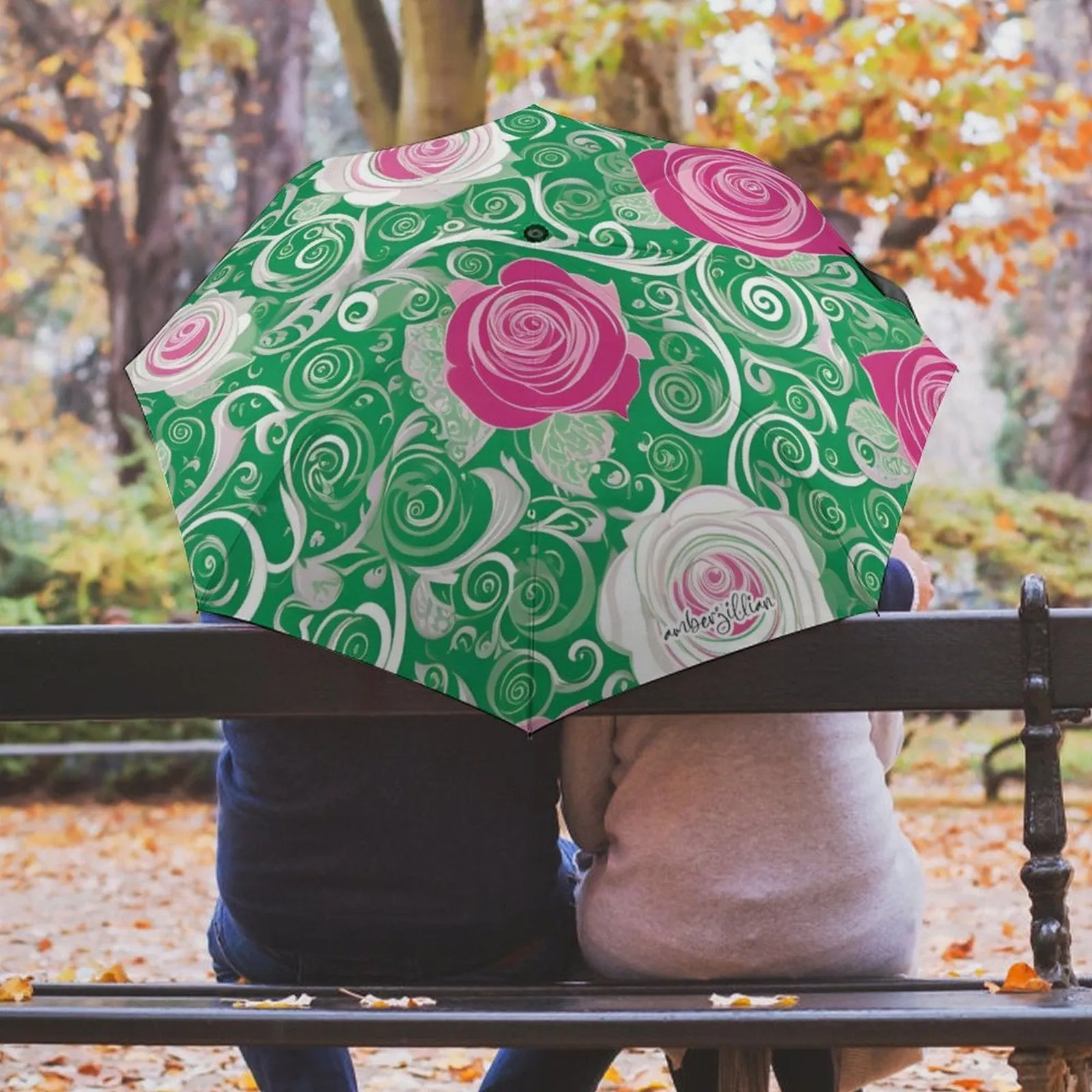 Rosy Green - Lightweight Umbrella