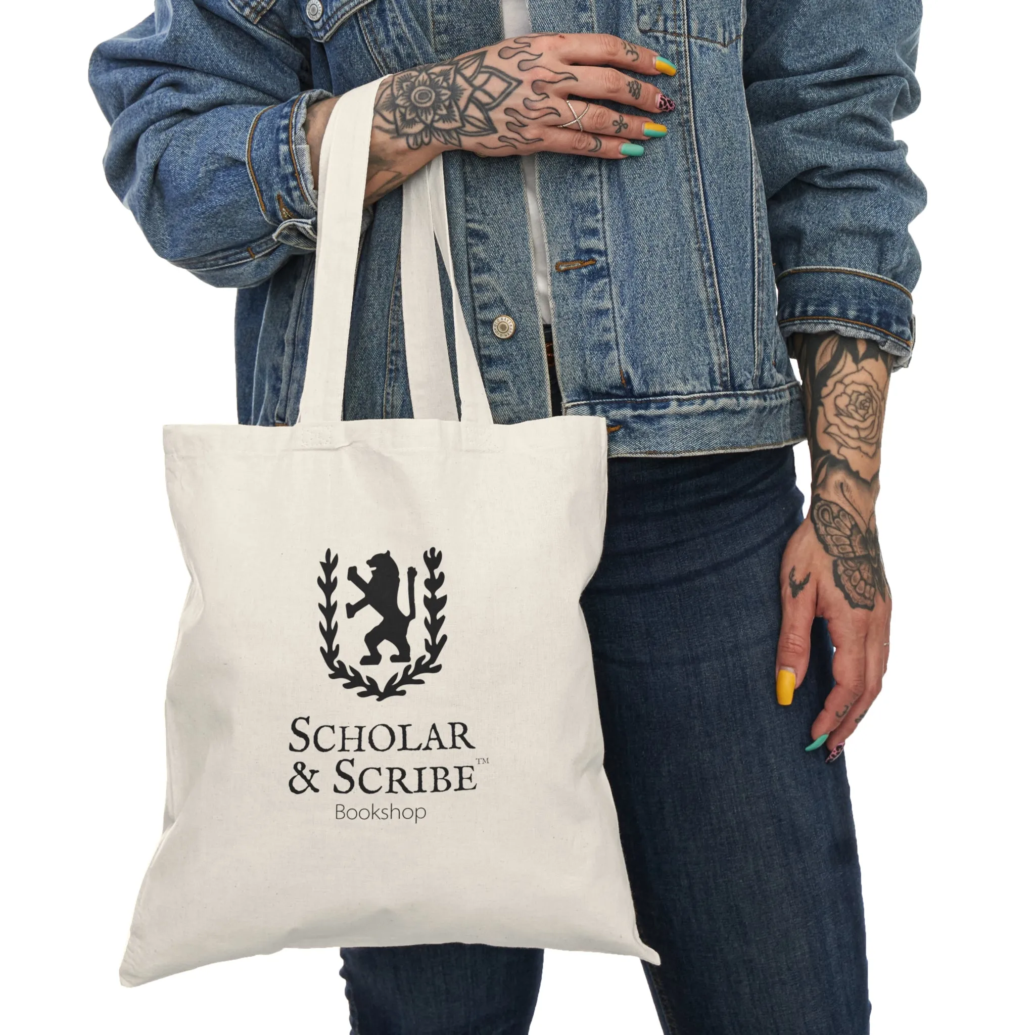 Scholar & Scribe Visit to the Bookshop Natural Tote Bag