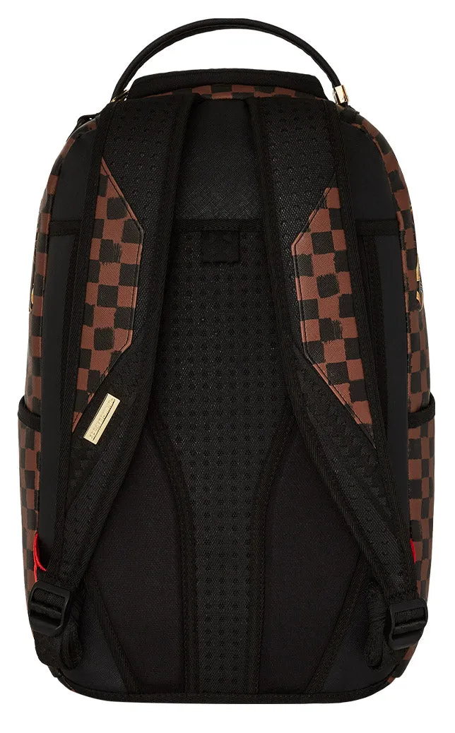 Sprayground Diaa Allam Sharks In Paris DLX In Brown Check Backpack