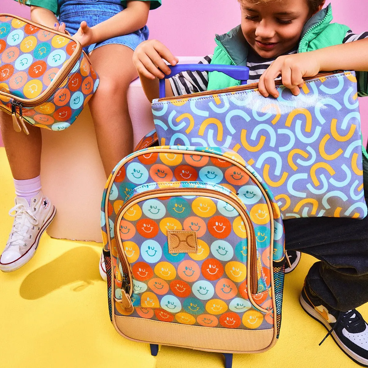 Thandana Laminated Fabric Kid's School Wheelie Backpack