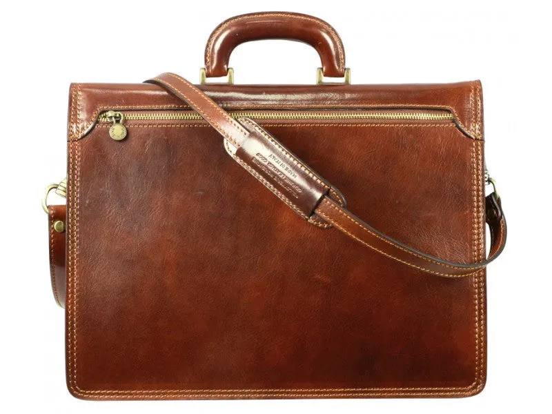 The Sound of the Mountain - Leather Briefcase