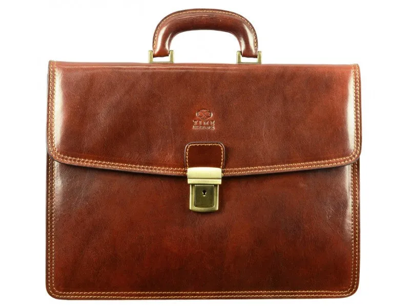 The Sound of the Mountain - Leather Briefcase