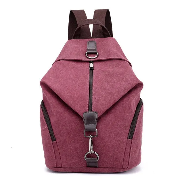 Women's Junie Style Canvas Backpack